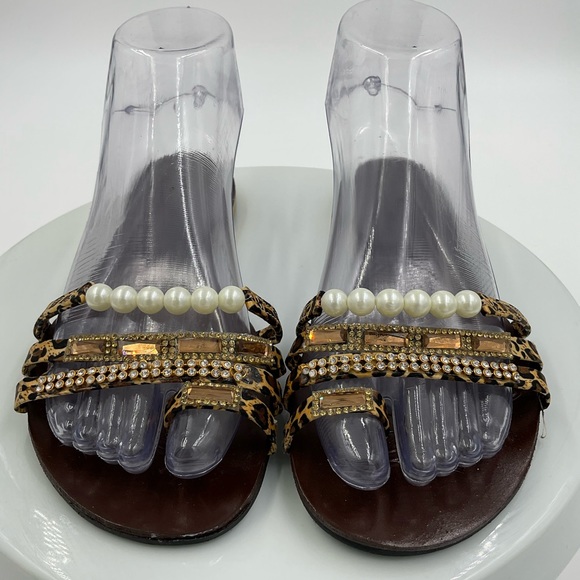 Rafaela Calcados jewel embellished sandals size 8 - Picture 1 of 8
